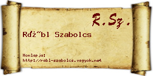 Rábl Szabolcs névjegykártya