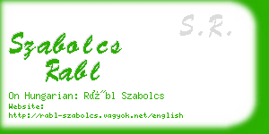 szabolcs rabl business card